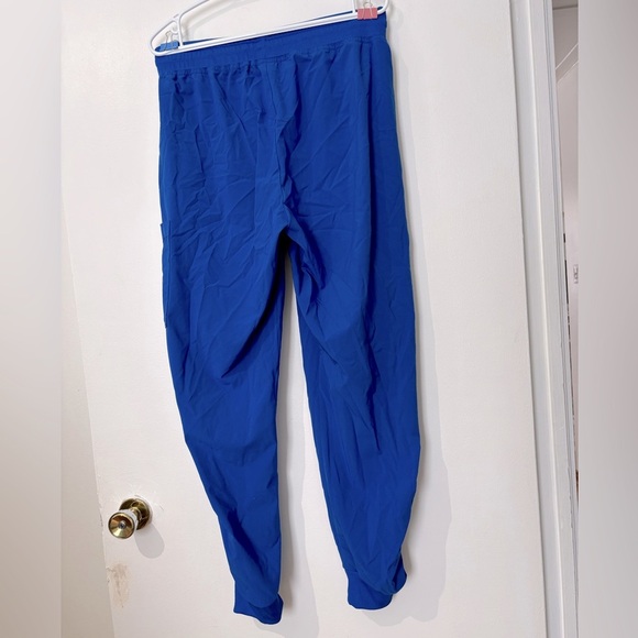 🎉4/30$🎉 White Cross Blue Jogger Track Pants with Elastic Waistband - Picture 2 of 2